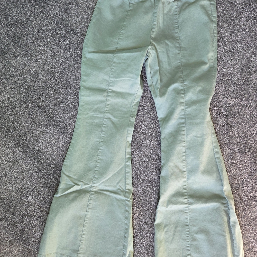 Green Flared Pants
